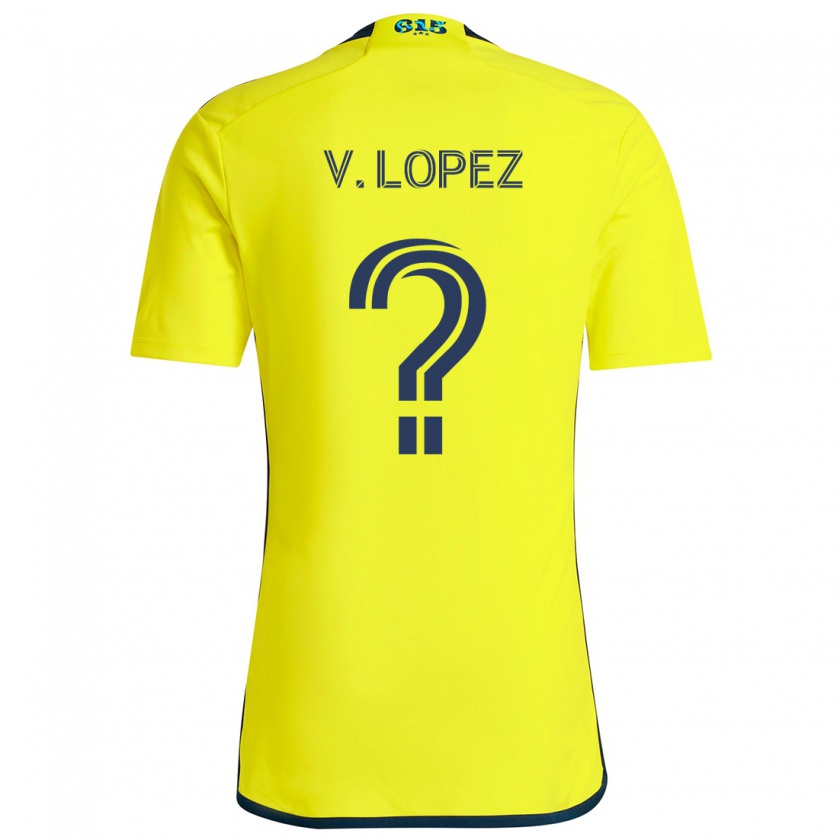 Kandiny Uomo Maglia Alejandro Velazquez-Lopez #0 Giallo Blu Kit Gara Home 2024/25 Maglietta