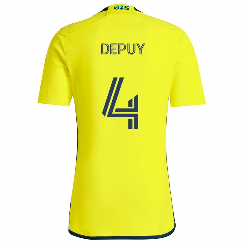 Kandiny Heren Nick Depuy #4 Geel Blauw Thuisshirt Thuistenue 2024/25 T-Shirt