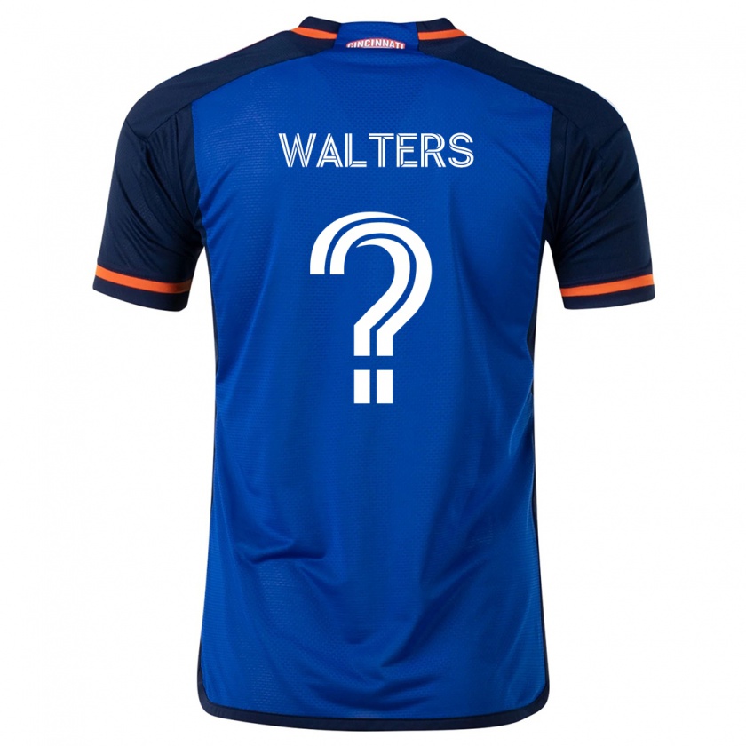 Kandiny Uomo Maglia Paul Walters #0 Blu Bianco Kit Gara Home 2024/25 Maglietta