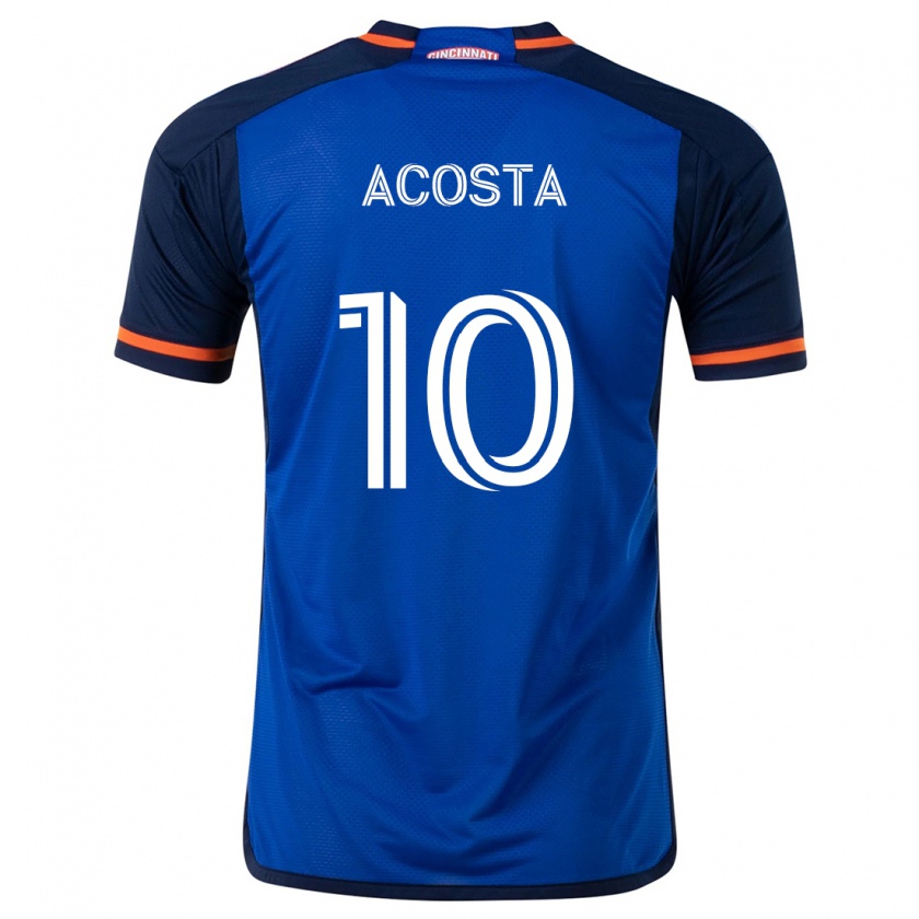 Kandiny Uomo Maglia Luciano Acosta #10 Blu Bianco Kit Gara Home 2024/25 Maglietta