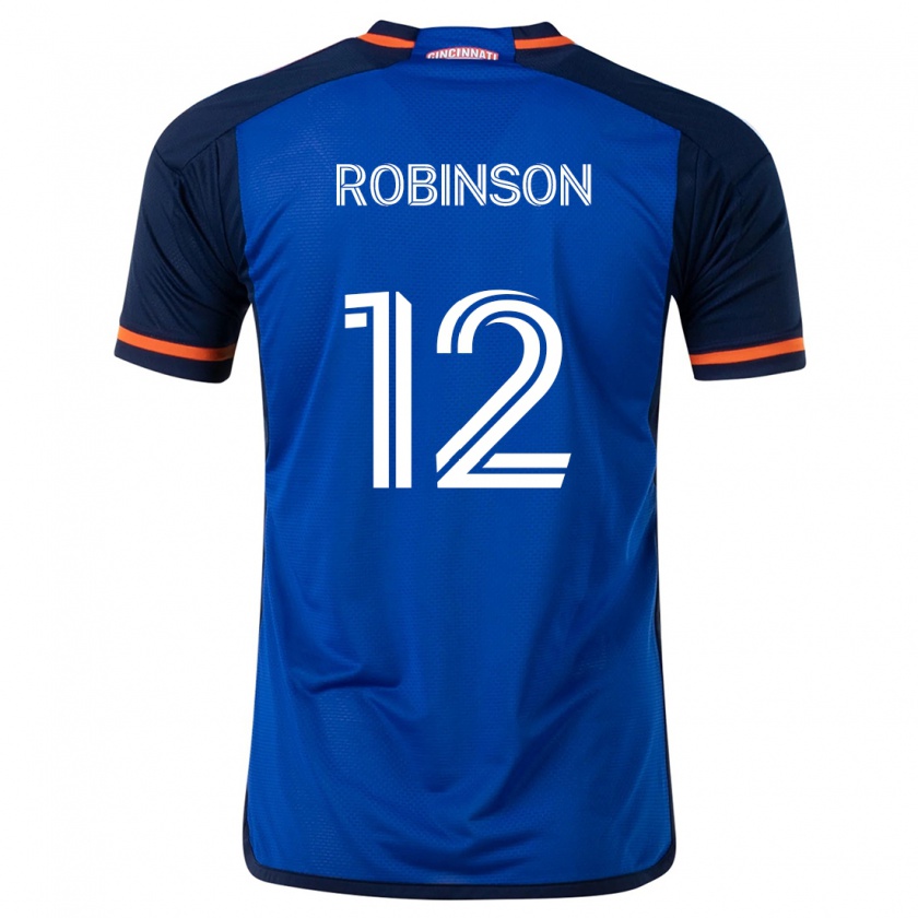 Kandiny Hombre Camiseta Miles Robinson #12 Azul Blanco 1ª Equipación 2024/25 La Camisa