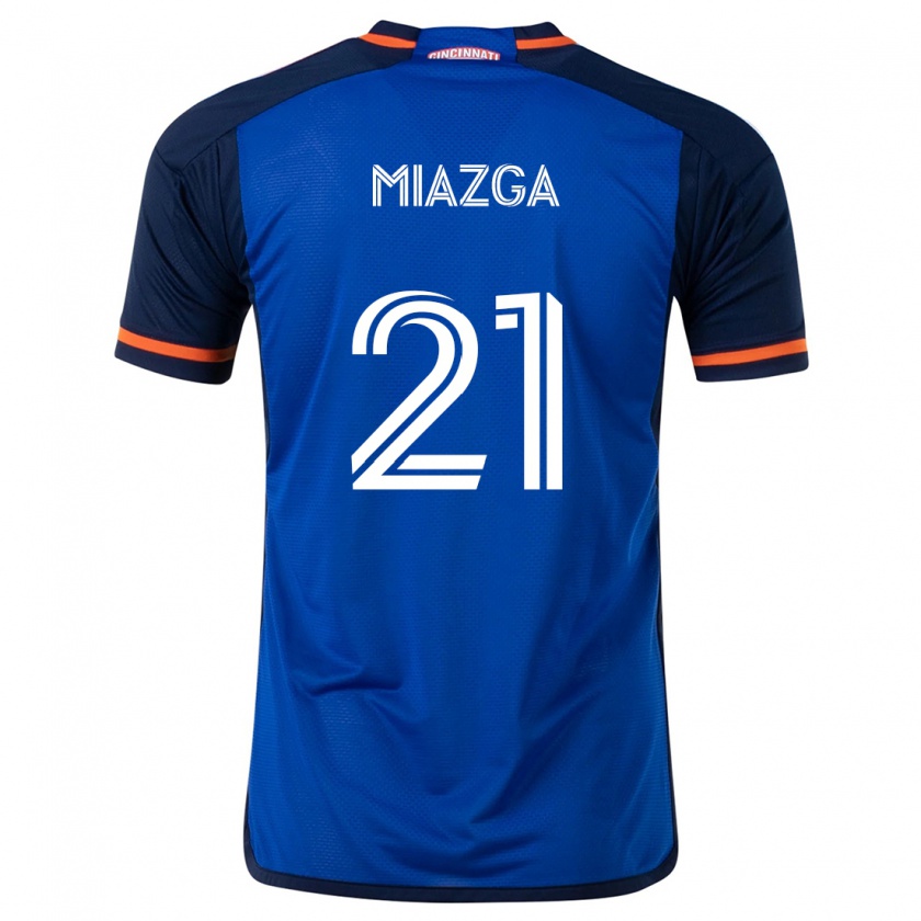 Kandiny Hombre Camiseta Matt Miazga #21 Azul Blanco 1ª Equipación 2024/25 La Camisa