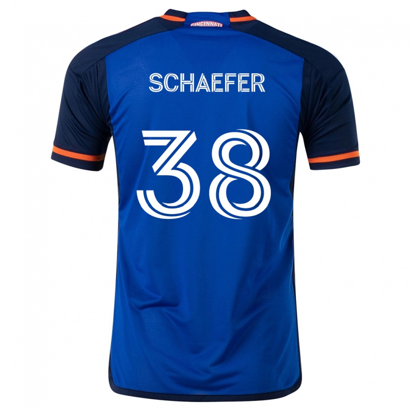 Kandiny Uomo Maglia Brian Schaefer #38 Blu Bianco Kit Gara Home 2024/25 Maglietta