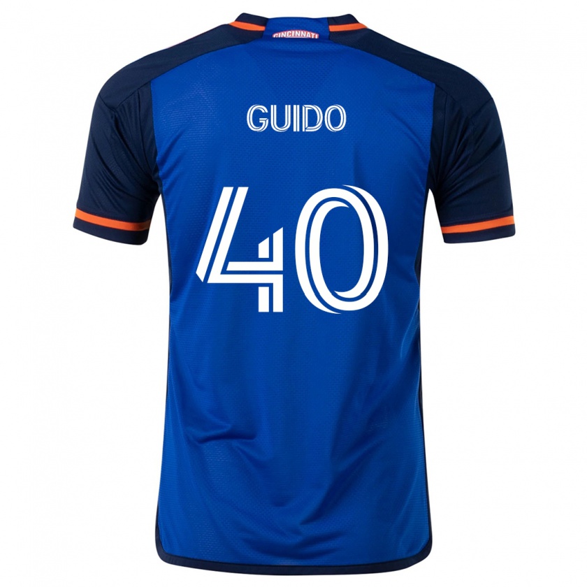 Kandiny Hombre Camiseta Alejandro Guido #40 Azul Blanco 1ª Equipación 2024/25 La Camisa