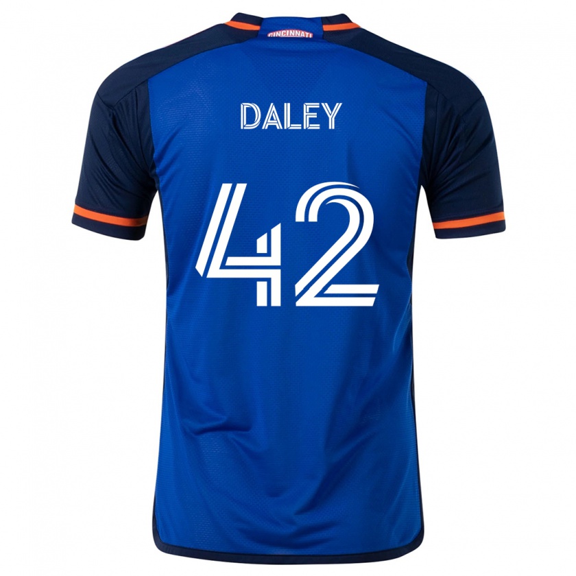 Kandiny Hombre Camiseta Amir Daley #42 Azul Blanco 1ª Equipación 2024/25 La Camisa