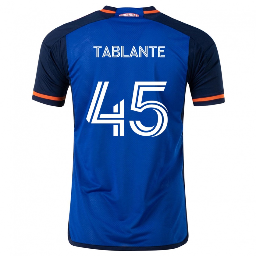 Kandiny Hombre Camiseta Moises Tablante #45 Azul Blanco 1ª Equipación 2024/25 La Camisa