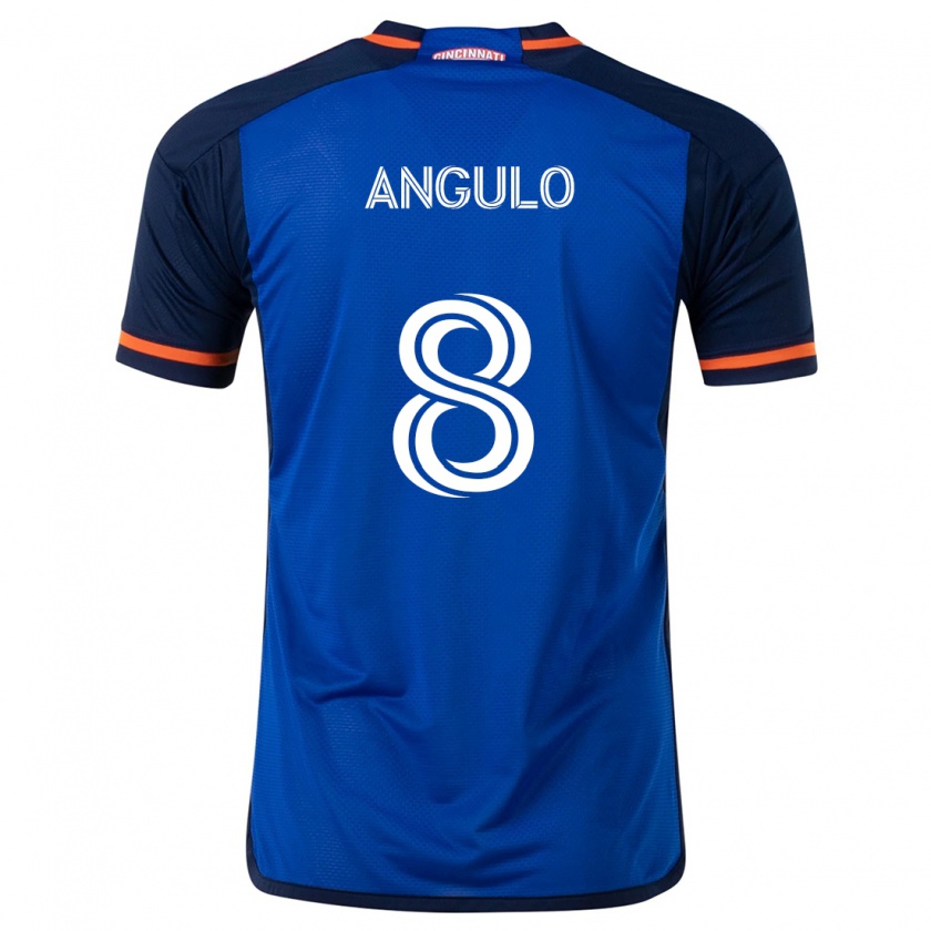 Kandiny Heren Marco Angulo #8 Blauw Wit Thuisshirt Thuistenue 2024/25 T-Shirt