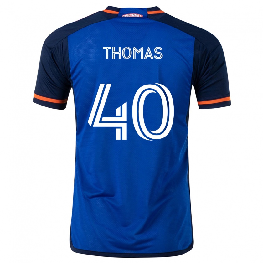 Kandiny Uomo Maglia Kai Thomas #40 Blu Bianco Kit Gara Home 2024/25 Maglietta