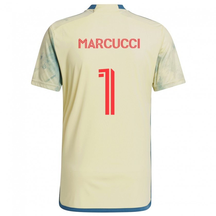 Kandiny Uomo Maglia Aj Marcucci #1 Giallo Rosso Blu Kit Gara Home 2024/25 Maglietta