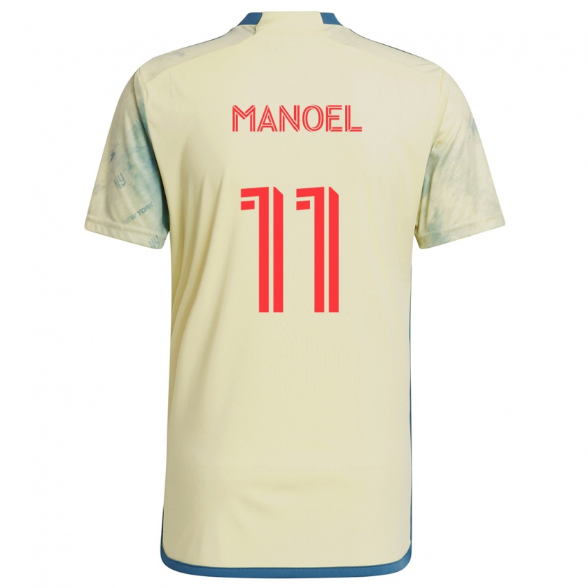 Kandiny Uomo Maglia Elias Manoel #11 Giallo Rosso Blu Kit Gara Home 2024/25 Maglietta