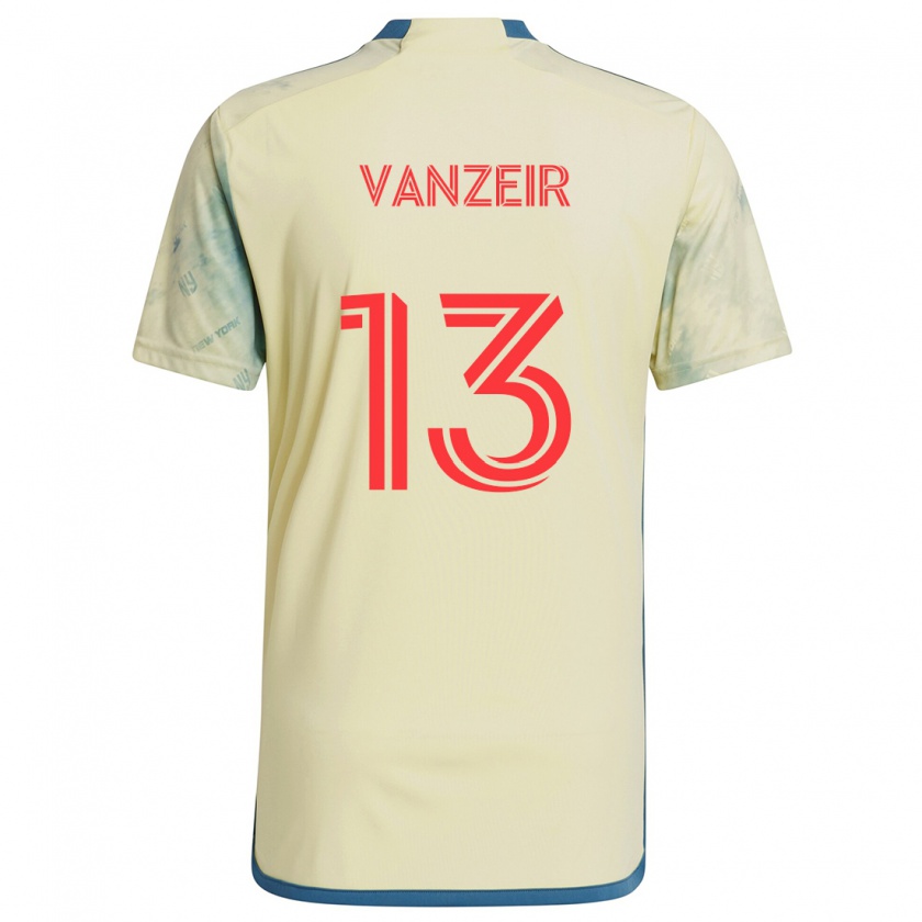 Kandiny Heren Dante Vanzeir #13 Geel Rood Blauw Thuisshirt Thuistenue 2024/25 T-Shirt België