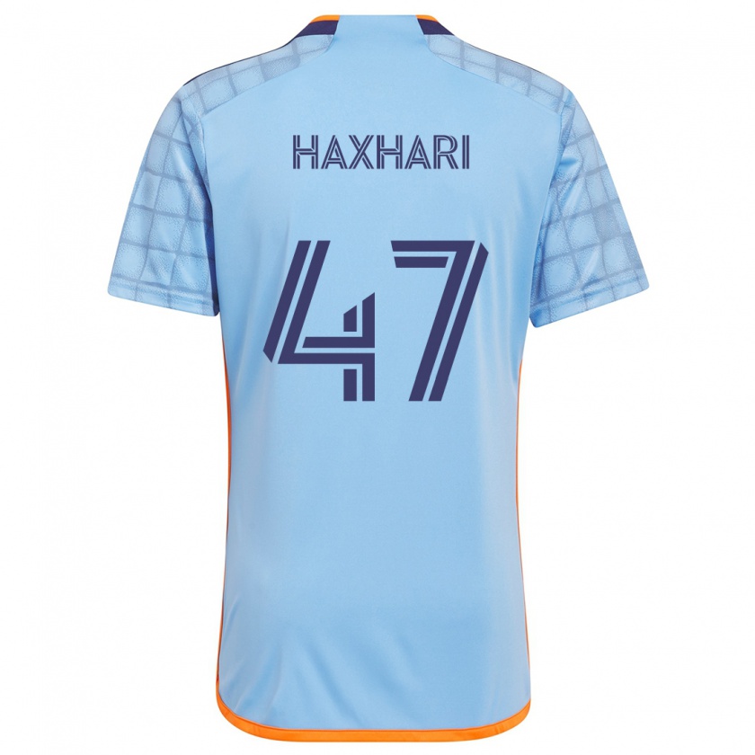 Kandiny Uomo Maglia Klevis Haxhari #47 Blu Arancione Kit Gara Home 2024/25 Maglietta