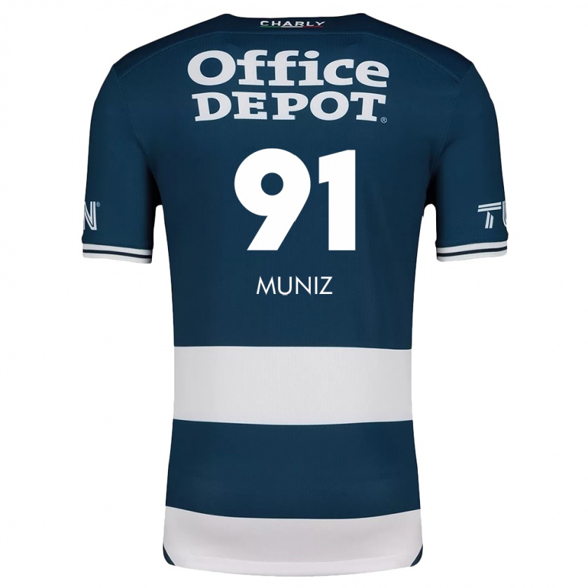 Kandiny Heren Brandon Muñiz #91 Blauw Wit Thuisshirt Thuistenue 2024/25 T-Shirt België