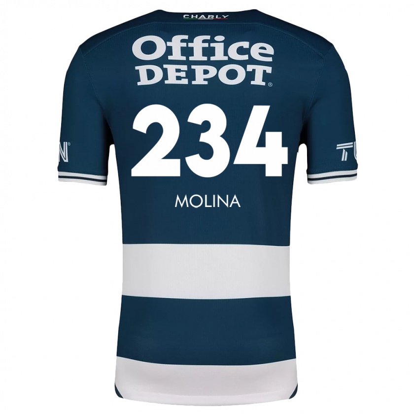 Kandiny Heren Yoshimar Molina #234 Blauw Wit Thuisshirt Thuistenue 2024/25 T-Shirt België