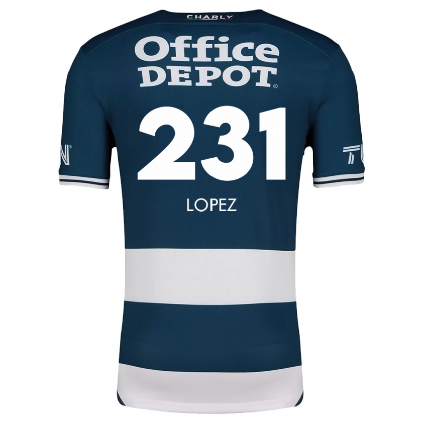 Kandiny Heren Víctor López #231 Blauw Wit Thuisshirt Thuistenue 2024/25 T-Shirt