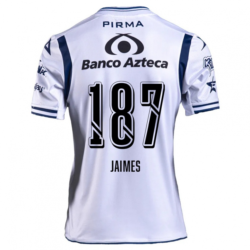 Kandiny Hombre Camiseta Tristhan Jaimes #187 Blanco Azul Marino 1ª Equipación 2024/25 La Camisa