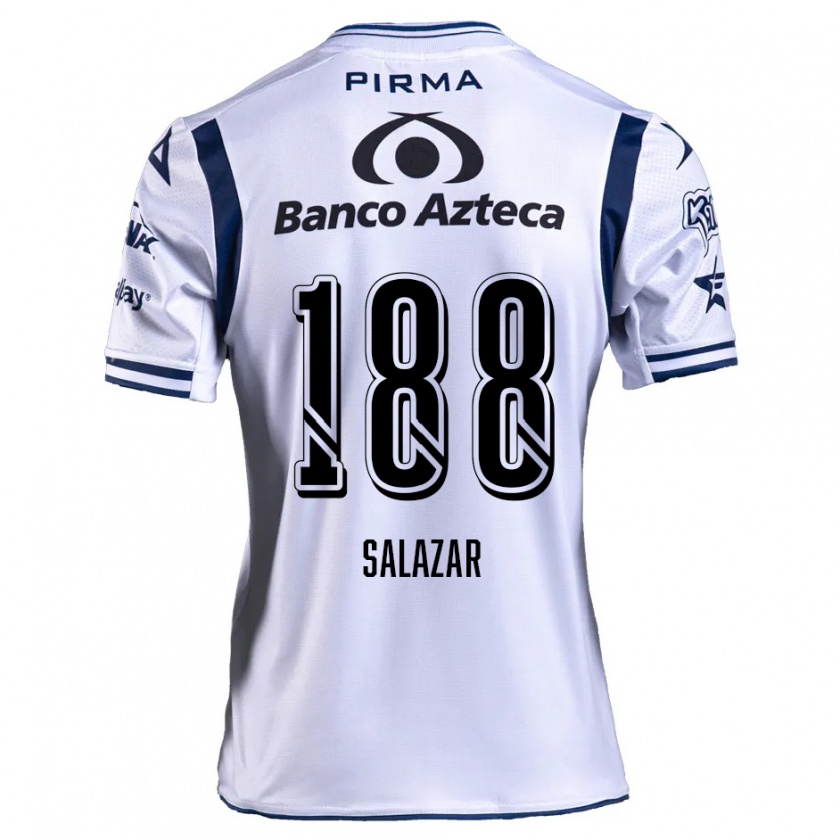 Kandiny Hombre Camiseta Ronaldo Salazar #188 Blanco Azul Marino 1ª Equipación 2024/25 La Camisa