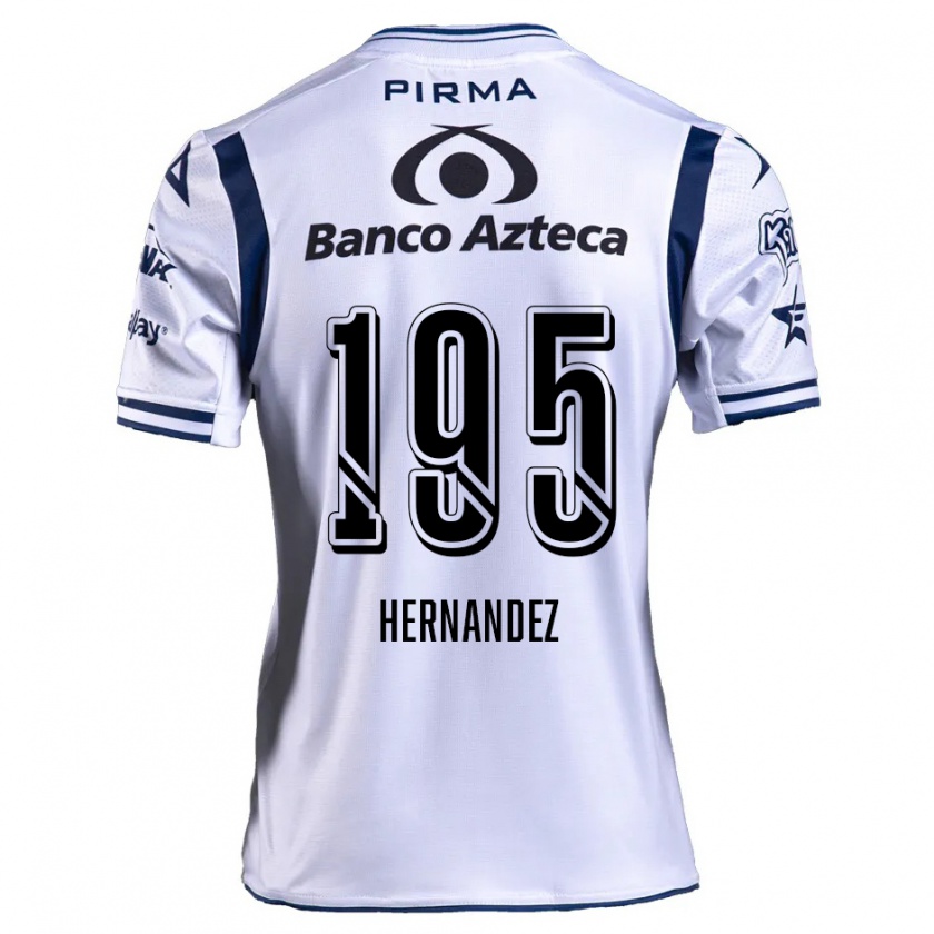 Kandiny Heren Daniel Hernández #195 Wit Marineblauw Thuisshirt Thuistenue 2024/25 T-Shirt