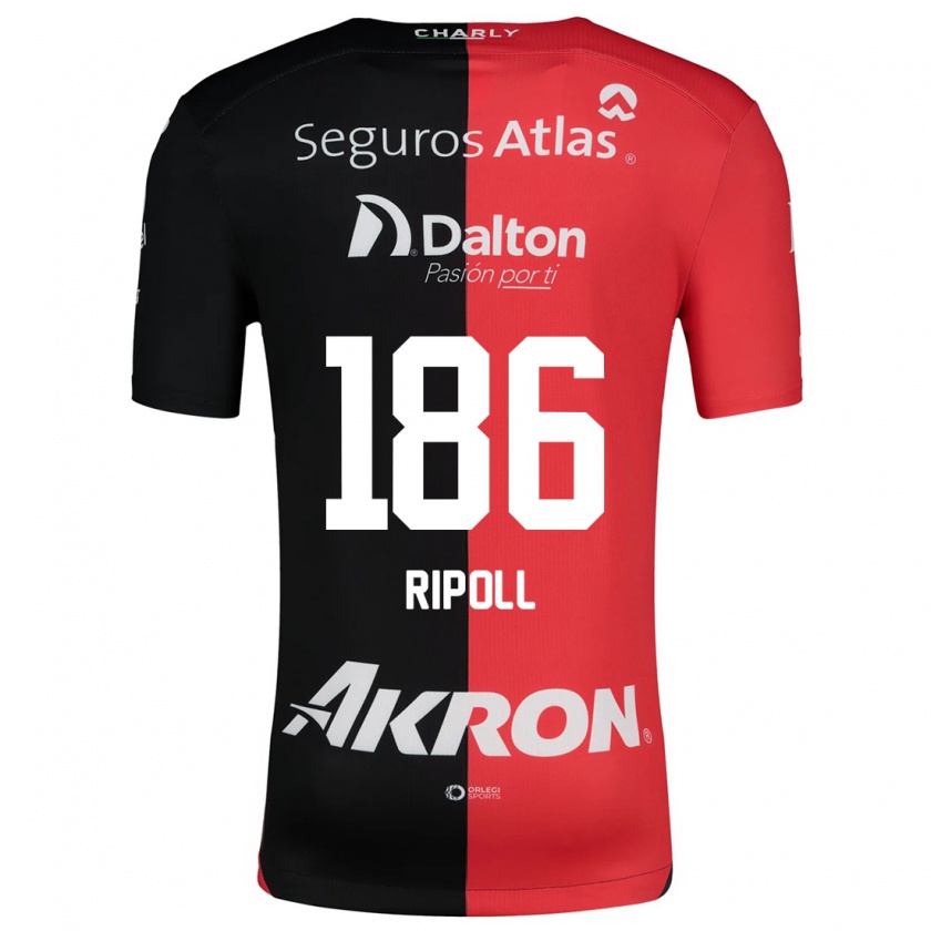 Kandiny Heren Alonso Ripoll #186 Rood Zwart Thuisshirt Thuistenue 2024/25 T-Shirt België