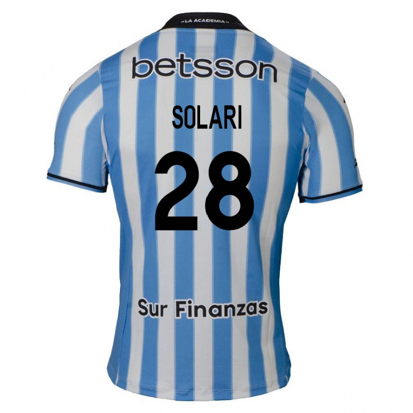 Kandiny Heren Santiago Solari #28 Blauw Wit Zwart Thuisshirt Thuistenue 2024/25 T-Shirt België