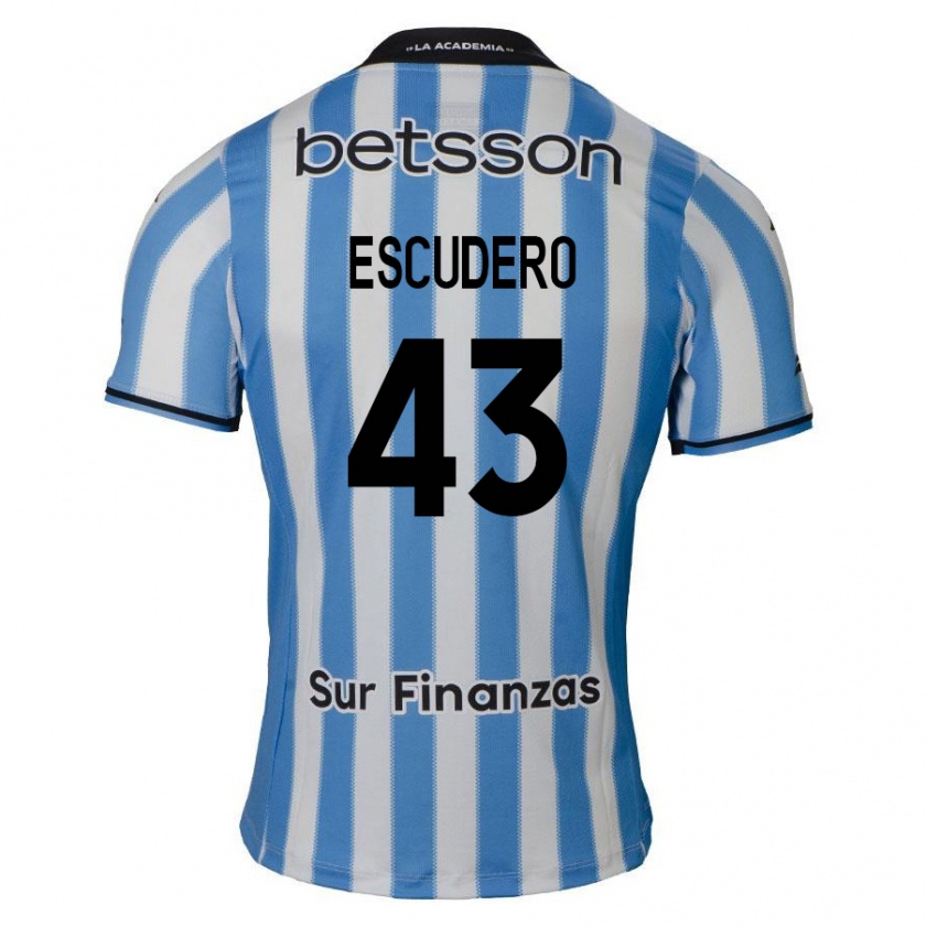 Kandiny Heren Gonzalo Escudero #43 Blauw Wit Zwart Thuisshirt Thuistenue 2024/25 T-Shirt België