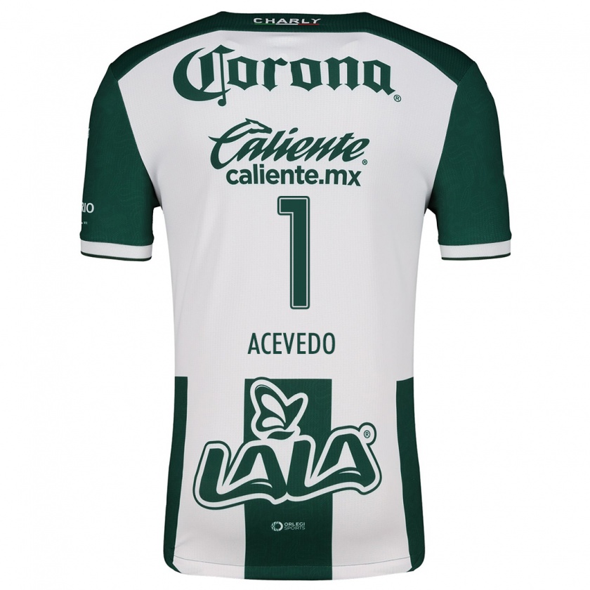 Kandiny Uomo Maglia Carlos Acevedo #1 Verde Bianco Kit Gara Home 2024/25 Maglietta