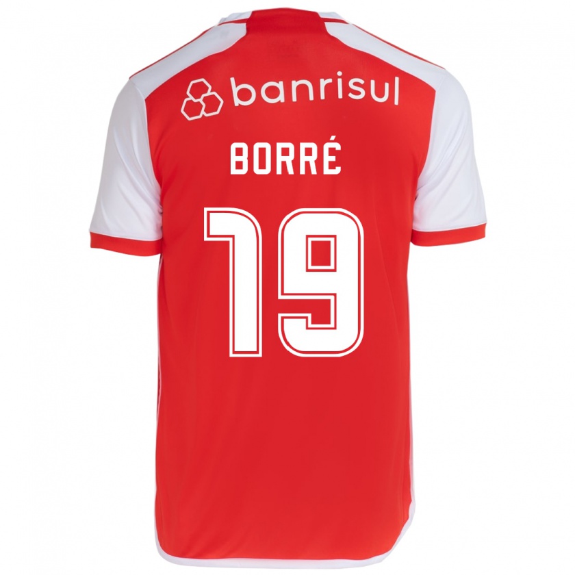 Kandiny Hombre Camiseta Rafael Borré #19 Rojo Blanco 1ª Equipación 2024/25 La Camisa