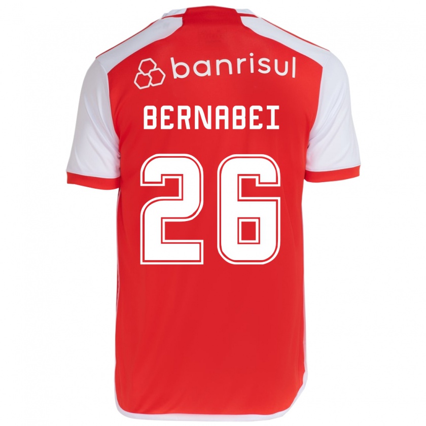 Kandiny Heren Alexandro Bernabéi #26 Rood Wit Thuisshirt Thuistenue 2024/25 T-Shirt