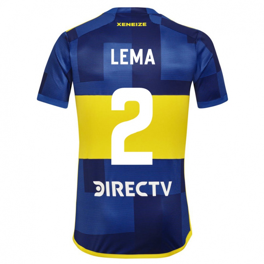 Kandiny Hombre Camiseta Cristian Lema #2 Azul Amarillo 1ª Equipación 2024/25 La Camisa México