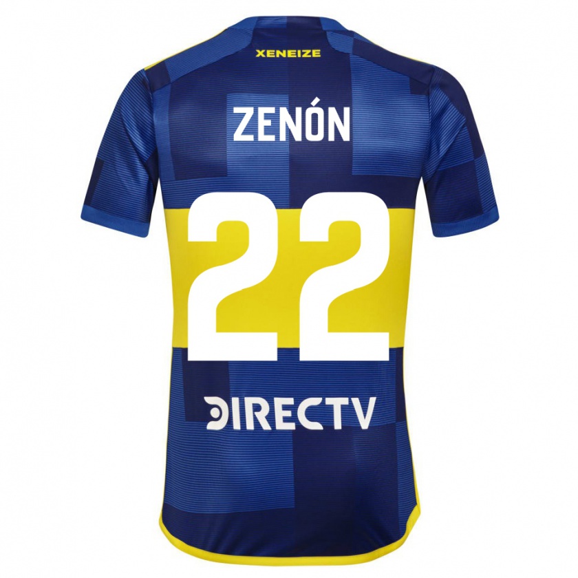 Kandiny Heren Kevin Zenón #22 Blauw Geel Thuisshirt Thuistenue 2024/25 T-Shirt België