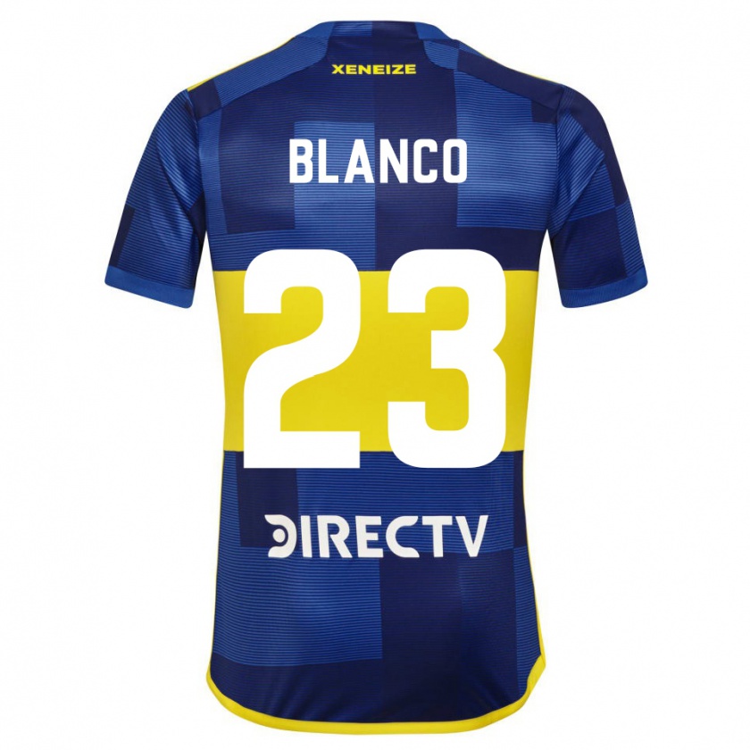 Kandiny Hombre Camiseta Lautaro Blanco #23 Azul Amarillo 1ª Equipación 2024/25 La Camisa México