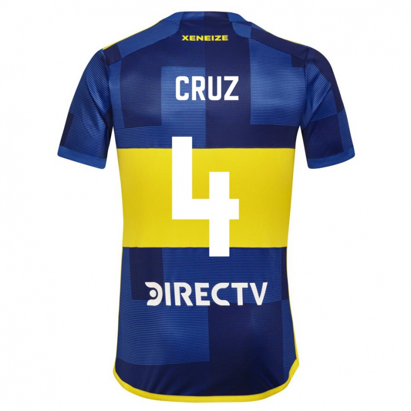 Kandiny Uomo Maglia Julieta Cruz #4 Blu Giallo Kit Gara Home 2024/25 Maglietta