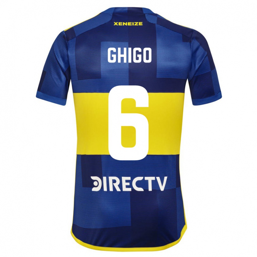 Kandiny Hombre Camiseta Cecilia Ghigo #6 Azul Amarillo 1ª Equipación 2024/25 La Camisa México