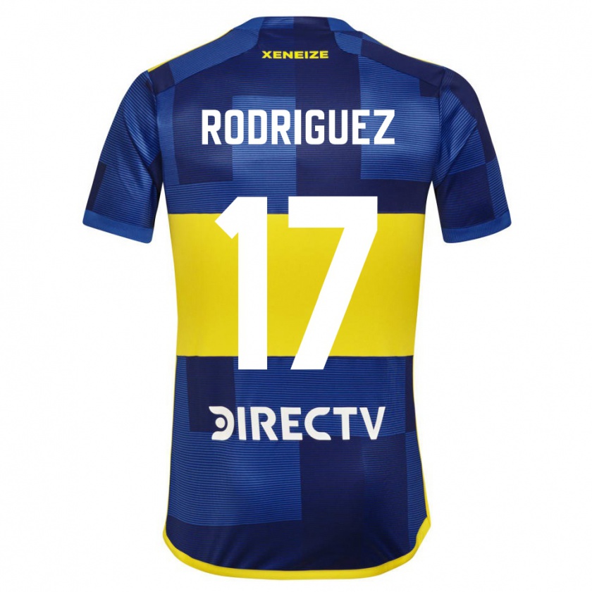 Kandiny Hombre Camiseta Fanny Rodriguez #17 Azul Amarillo 1ª Equipación 2024/25 La Camisa México