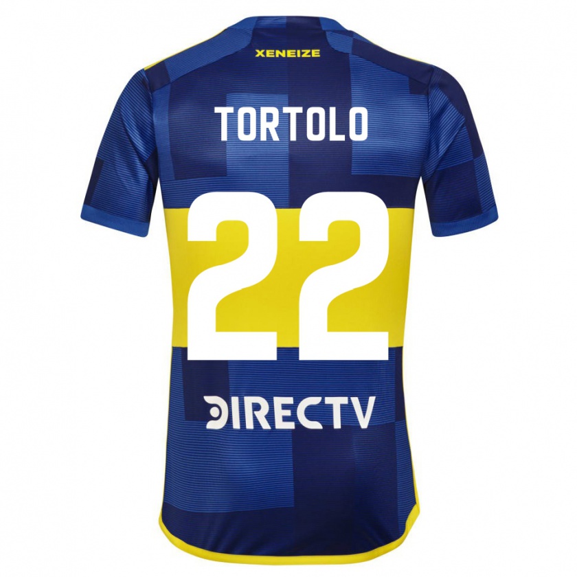 Kandiny Hombre Camiseta Dulce Tortolo #22 Azul Amarillo 1ª Equipación 2024/25 La Camisa México