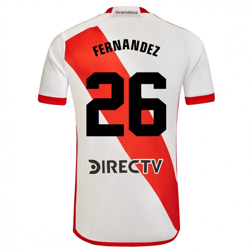 Kandiny Heren Nacho Fernández #26 Wit Rood Thuisshirt Thuistenue 2024/25 T-Shirt België