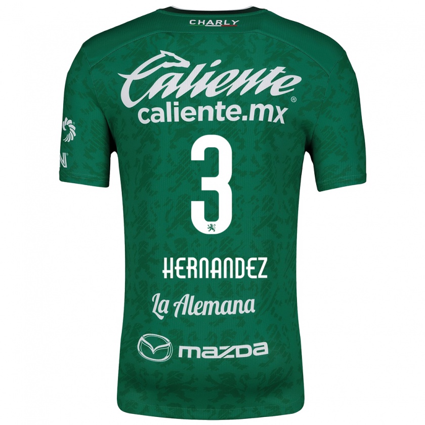 Kandiny Uomo Maglia Pedro Hernández #3 Verde Bianco Kit Gara Home 2024/25 Maglietta