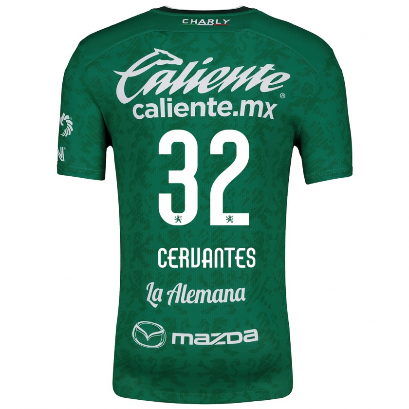 Kandiny Heren Luis Cervantes #32 Groen Wit Thuisshirt Thuistenue 2024/25 T-Shirt België