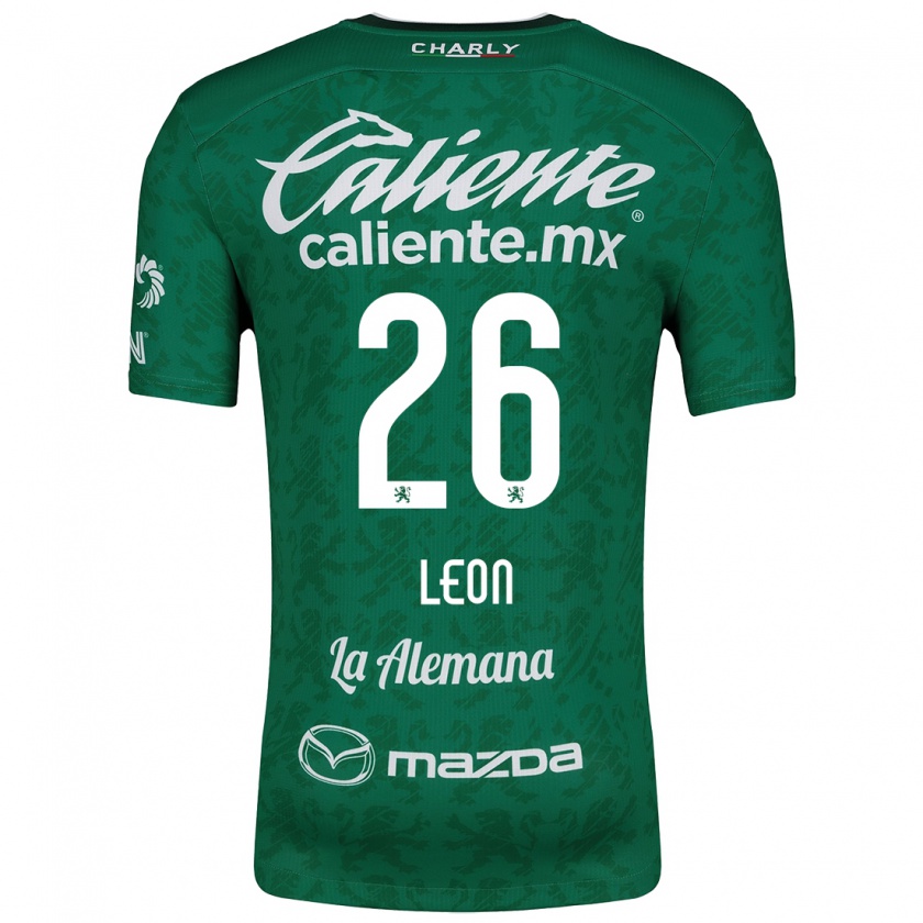 Kandiny Heren Armando León #26 Groen Wit Thuisshirt Thuistenue 2024/25 T-Shirt België