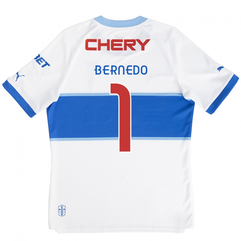 Kandiny Heren Vicente Bernedo #1 Wit Blauw Thuisshirt Thuistenue 2024/25 T-Shirt België