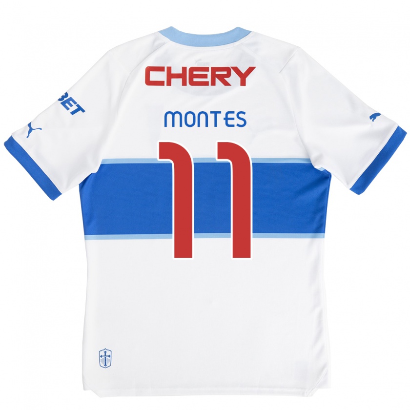 Kandiny Hombre Camiseta Clemente Montes #11 Blanco Azul 1ª Equipación 2024/25 La Camisa