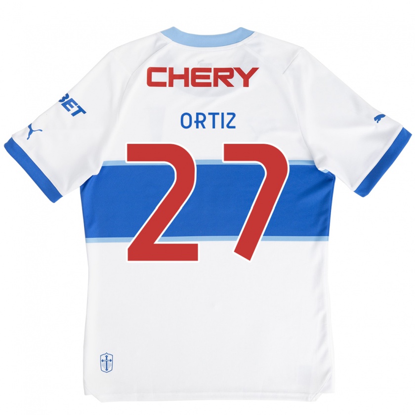 Kandiny Uomo Maglia Jorge Ortiz #27 Bianco Blu Kit Gara Home 2024/25 Maglietta