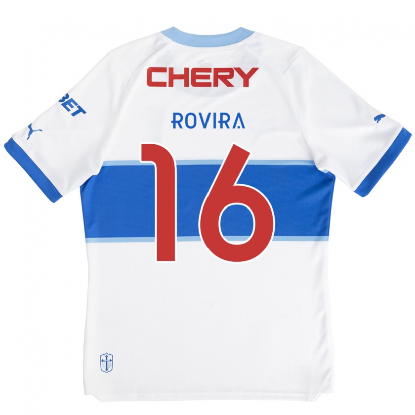 Kandiny Herren Brayan Rovira #16 Weiß Blau Heimtrikot Trikot 2024/25 T-Shirt Österreich