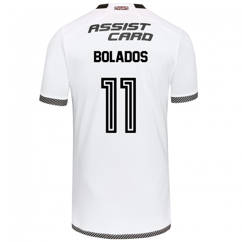 Kandiny Uomo Maglia Marcos Bolados #11 Bianco Nero Kit Gara Home 2024/25 Maglietta