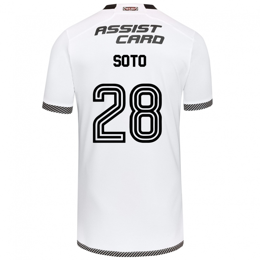 Kandiny Uomo Maglia Lucas Soto #28 Bianco Nero Kit Gara Home 2024/25 Maglietta