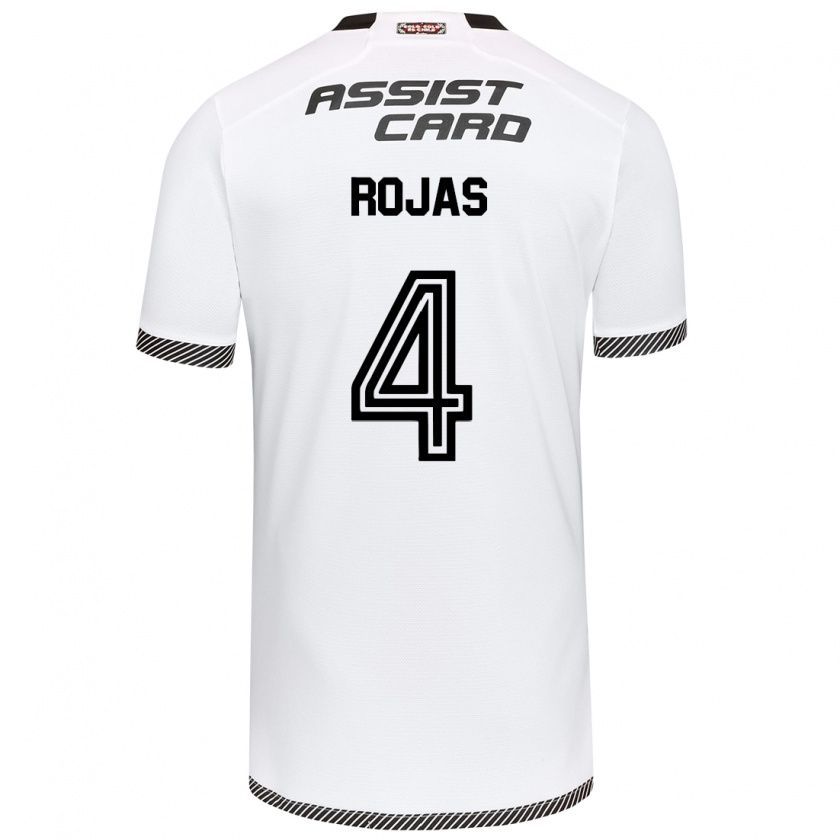 Kandiny Uomo Maglia Javier Rojas #4 Bianco Nero Kit Gara Home 2024/25 Maglietta