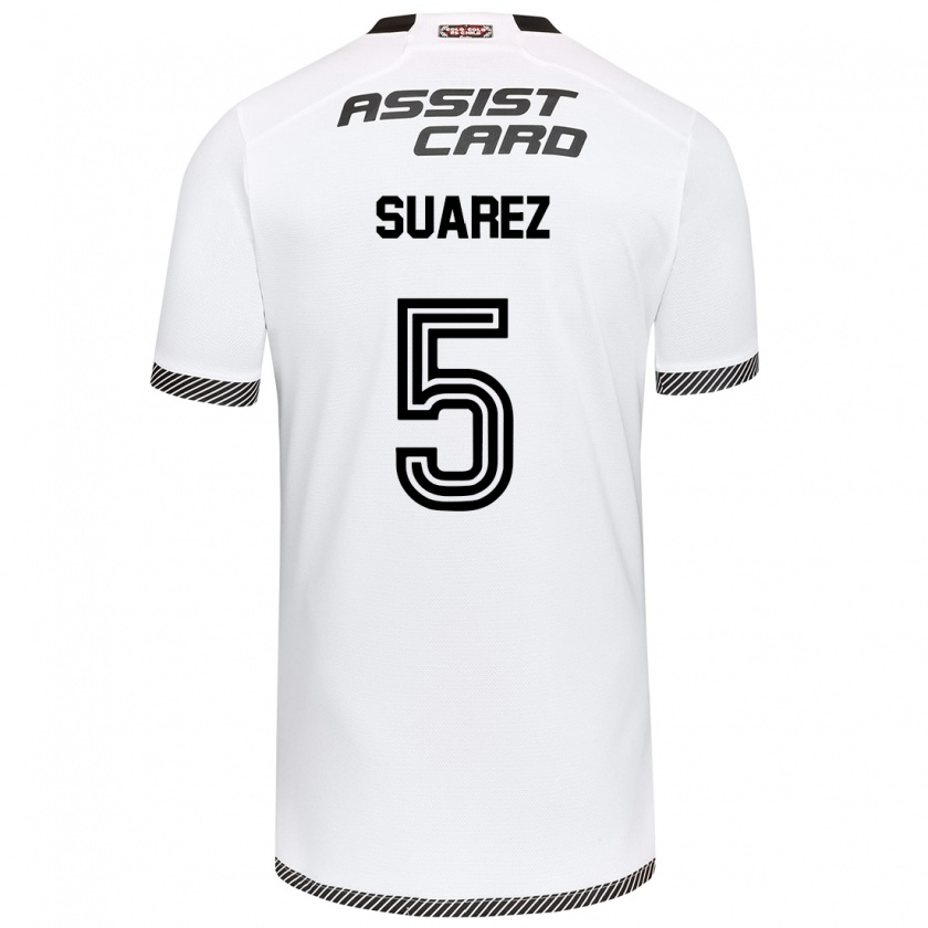 Kandiny Uomo Maglia Nicolás Suarez #5 Bianco Nero Kit Gara Home 2024/25 Maglietta