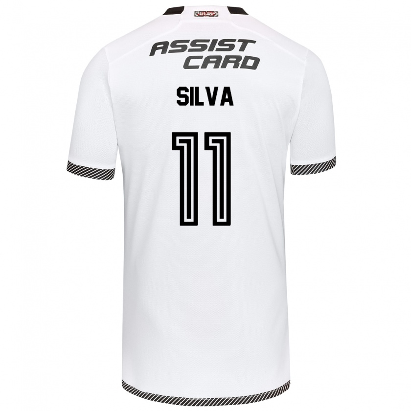 Kandiny Uomo Maglia Martín Silva #11 Bianco Nero Kit Gara Home 2024/25 Maglietta