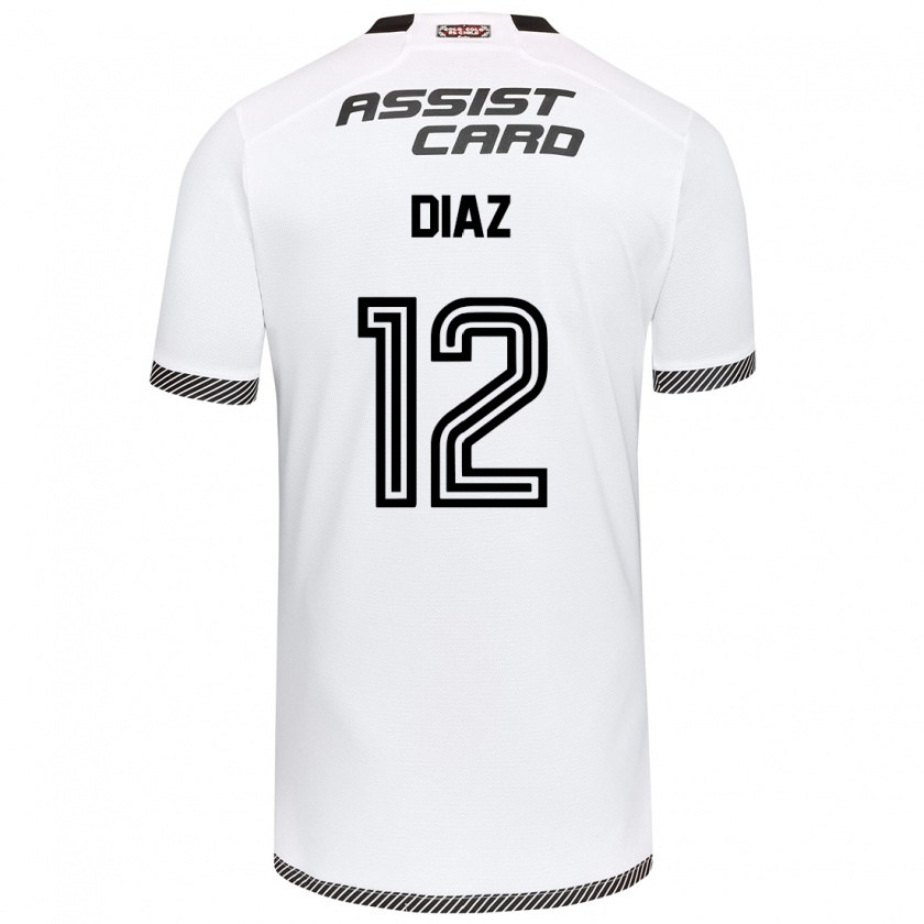 Kandiny Uomo Maglia Javiera Díaz #12 Bianco Nero Kit Gara Home 2024/25 Maglietta