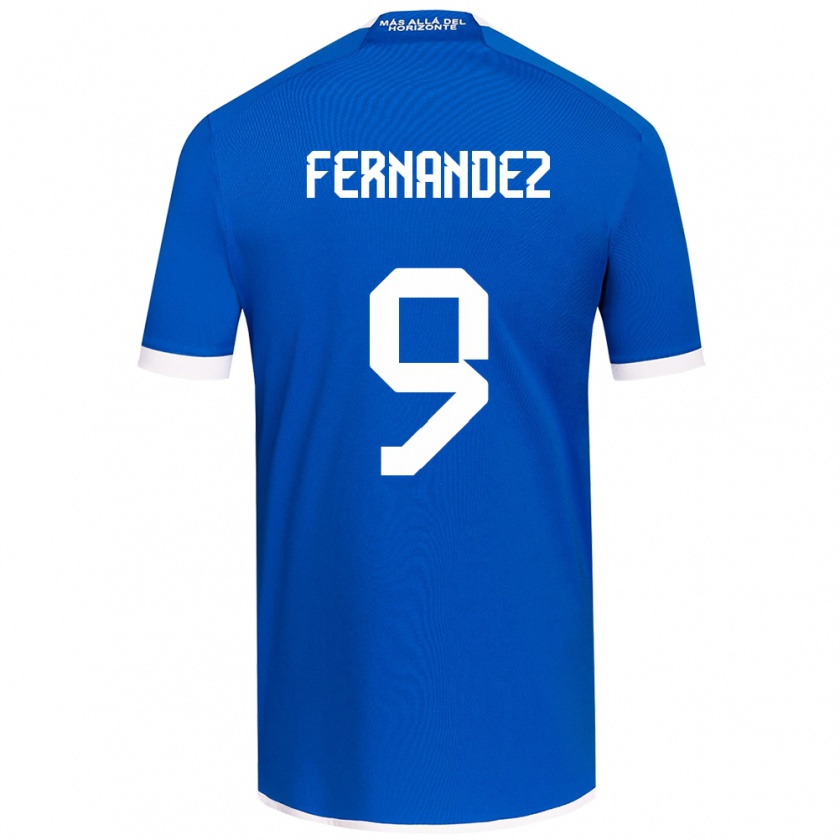 Kandiny Hombre Camiseta Leandro Fernández #9 Azul Blanco 1ª Equipación 2024/25 La Camisa